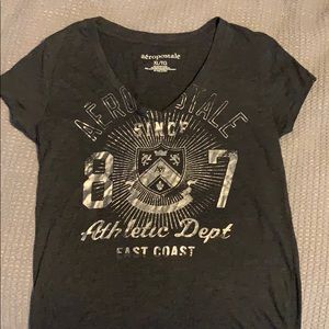 Aeropostale Charcoal Graphic Tee